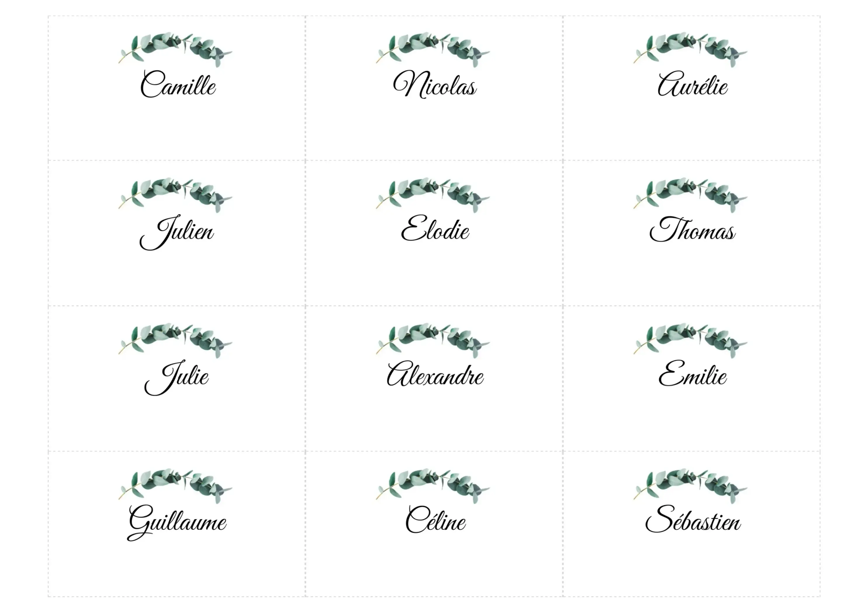 Chic à Table | Marque-places à imprimer